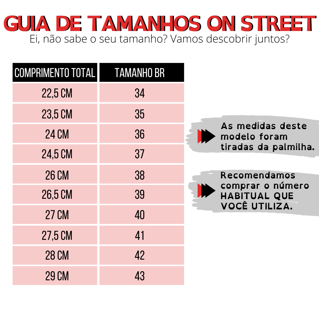 tamanho all star cm