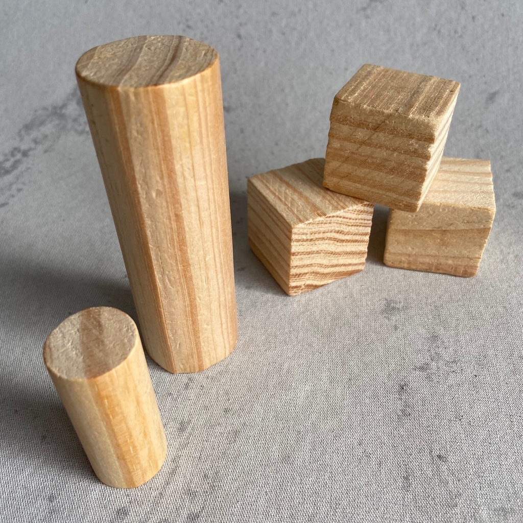 bloques madera natural