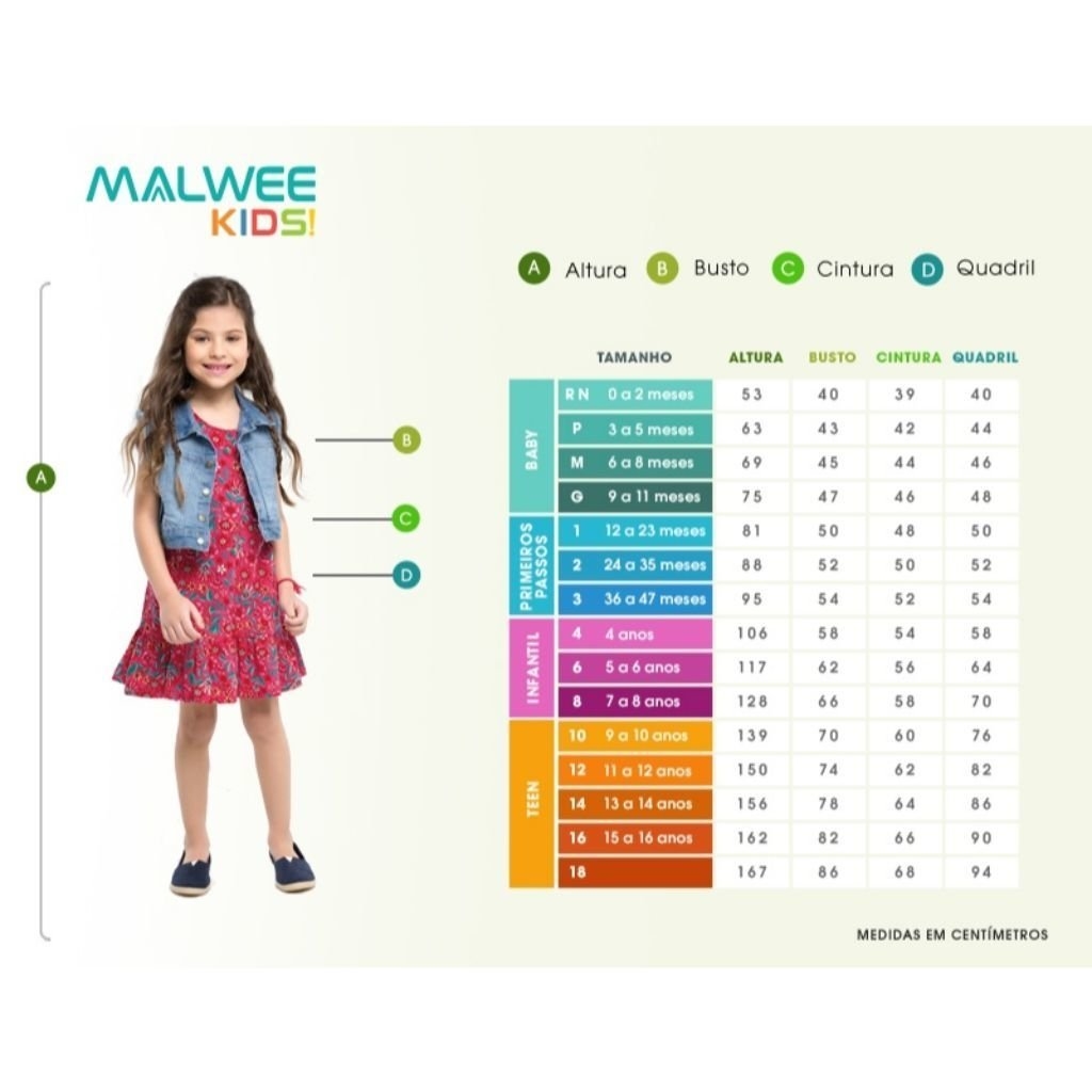 saia longa infantil malwee