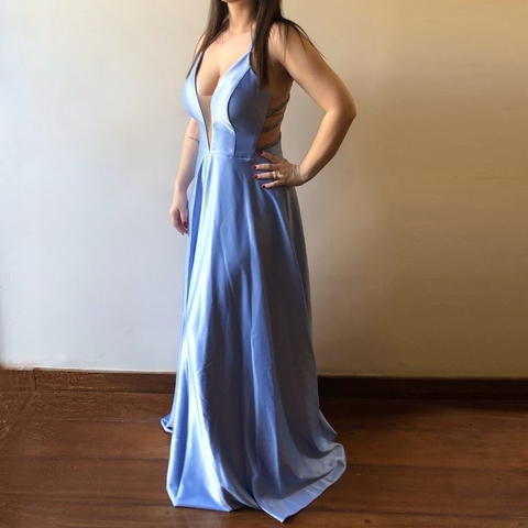 vestido de festa em cetim