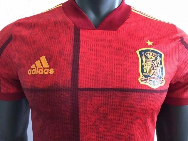 Camisa Selecao Da Espanha I 20 21 Jogador Masculina Vermelha