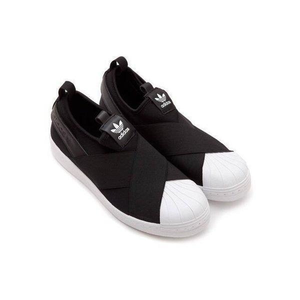 adidas slip on branco e preto
