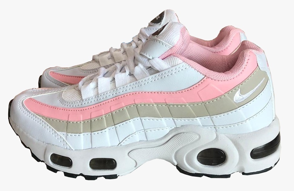 air max 95 rosa e branco