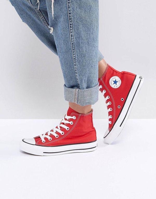 all star vermelho bota