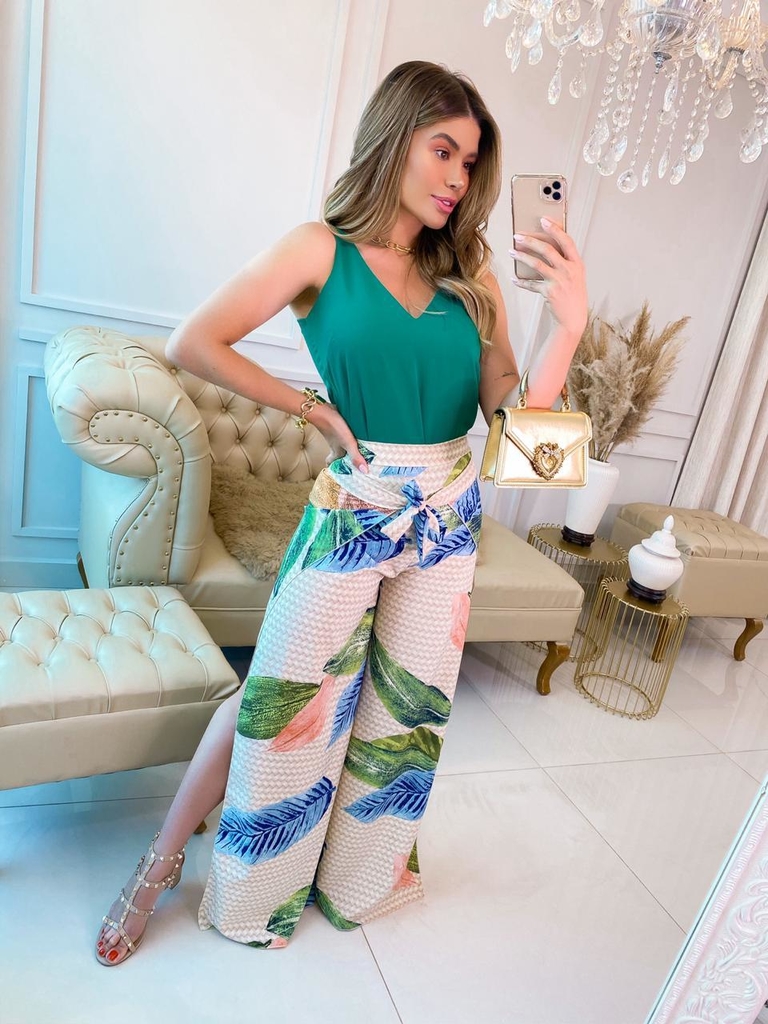 calça envelope verde