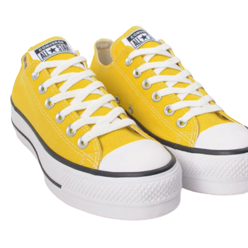 tenis all star plataforma amarelo