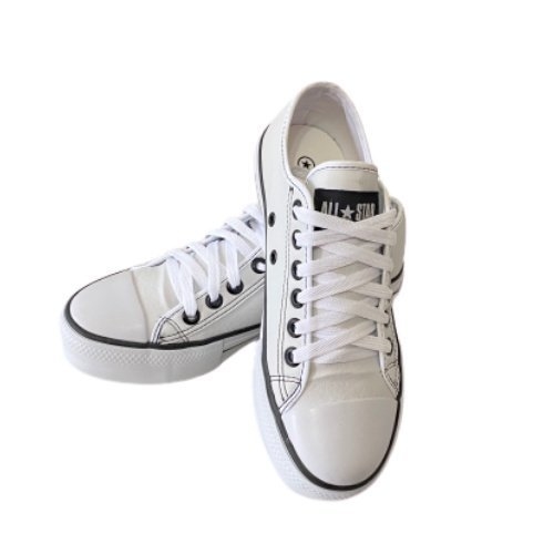 converse flatform couro