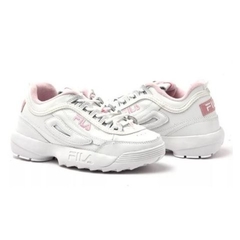 tênis fila rosa e branco