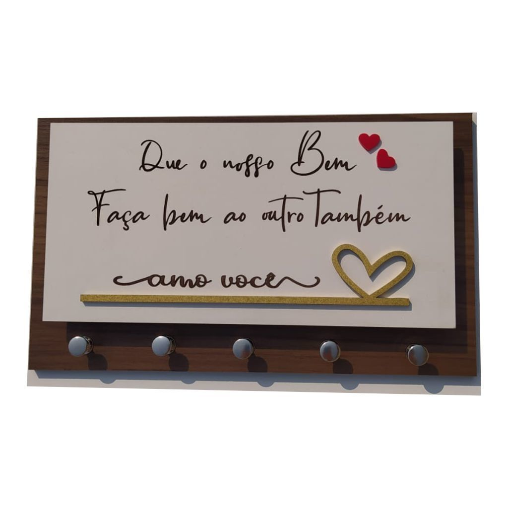 Porta Chaves E Cartas Frase Nosso Bem Ref Pcec Frnb
