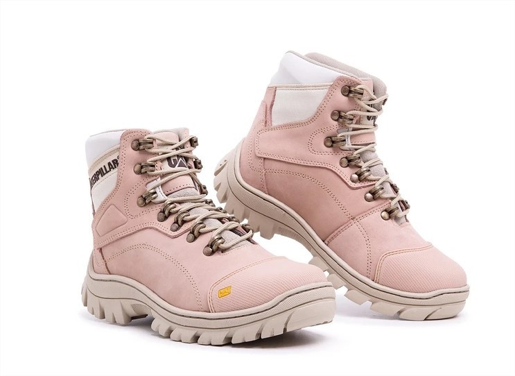 bota caterpillar infantil rosa