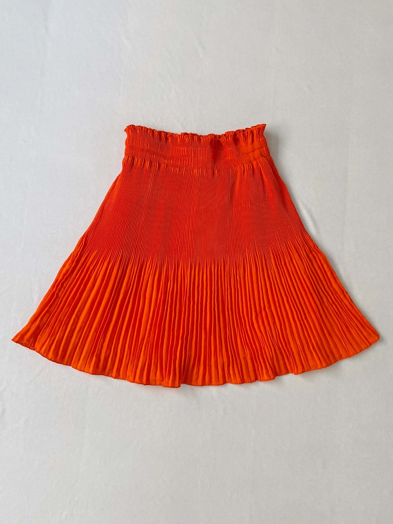 h&m saia plissada