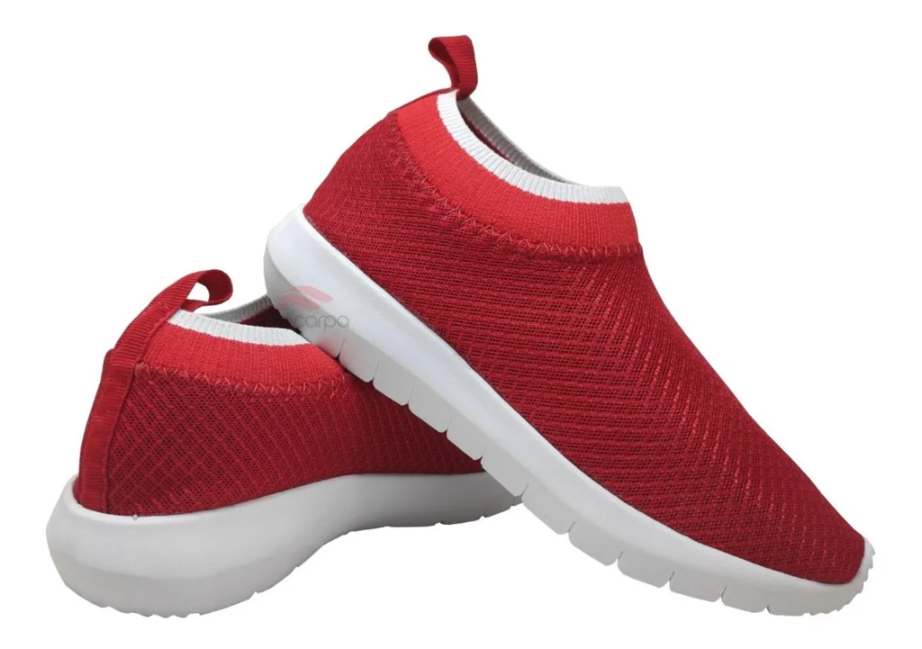 tenis meia vermelho