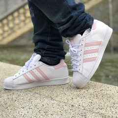 adidas superstar listra rosa