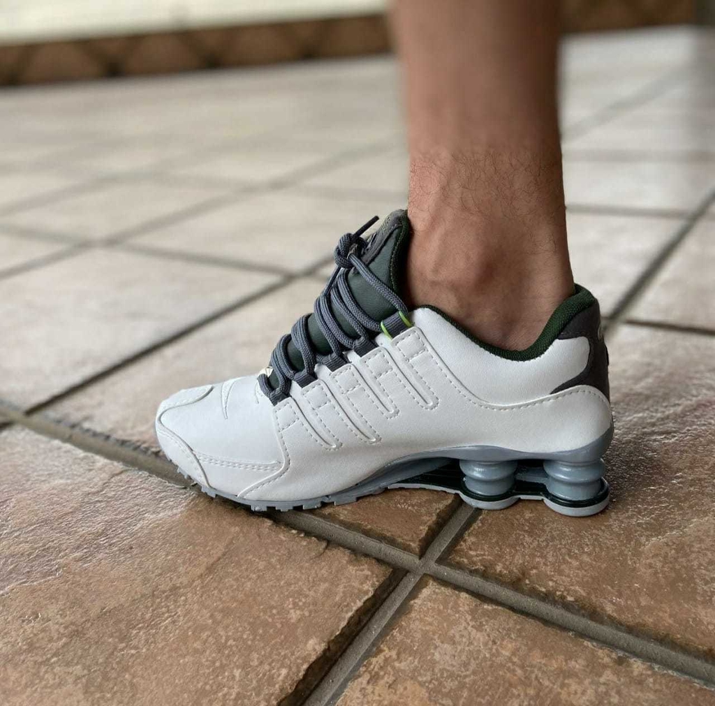 nike shox nz branco e verde
