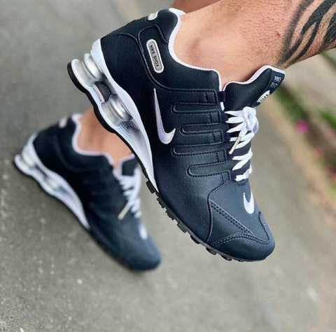 nike shox nz azul marinho e branco