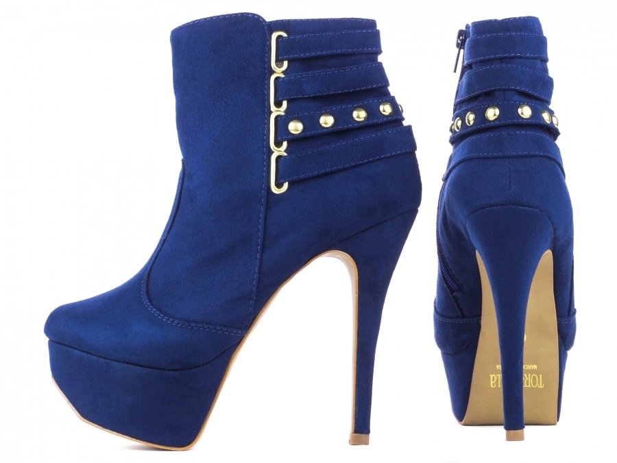 sapato meia pata azul