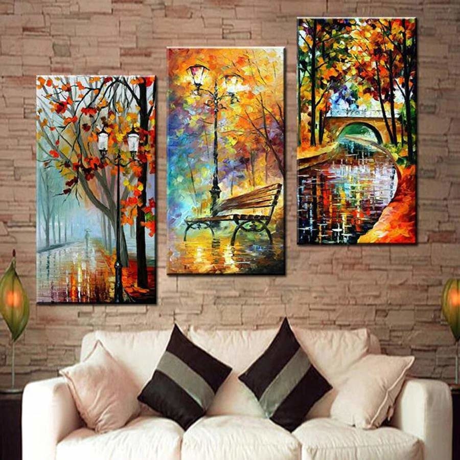 Quadro Decorativo Flores Triplo Mdf
