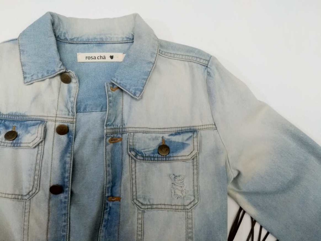 jaqueta jeans rosa cha