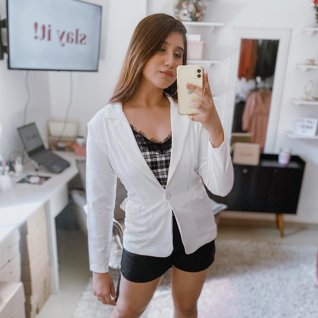 blazer alfaiataria off white