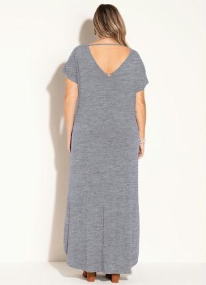 vestido longo soltinho com fenda