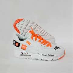 nike air max laranja e branco