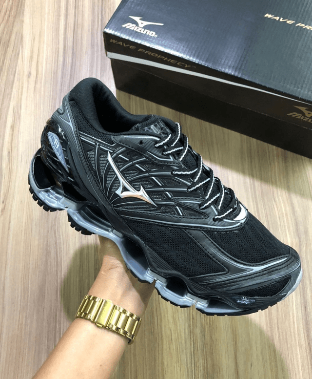 mizuno prophecy 8 preto e prata