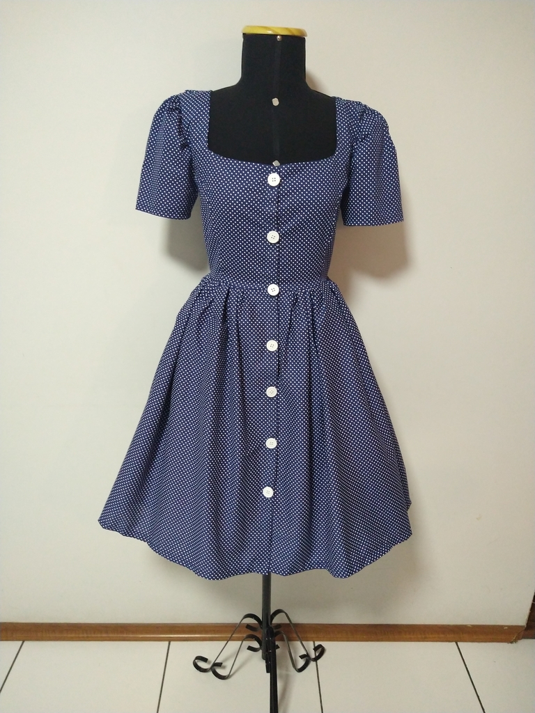 vestido vintage azul