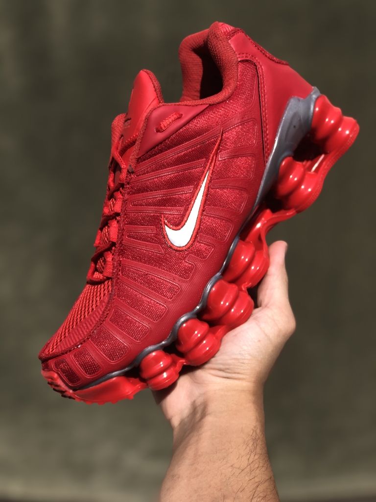 nike shox vermelho