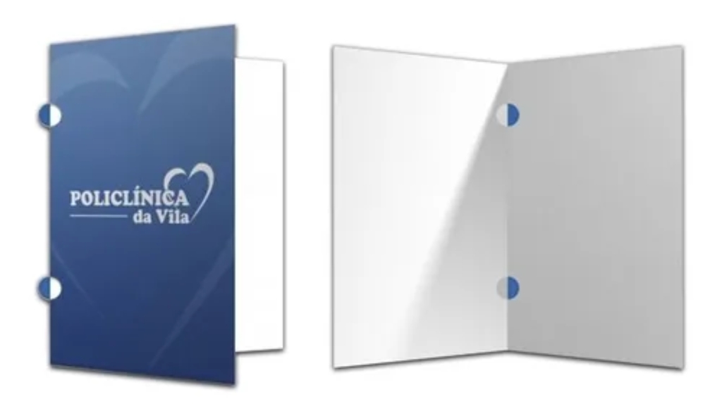 Pasta de Papel Personalizada com Orelha (PAPEL FOSCO - SEM BOLSO)