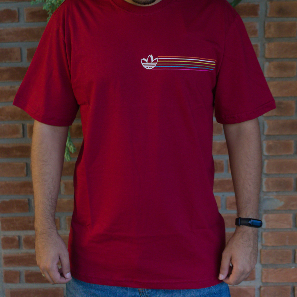 camiseta da adidas vermelha