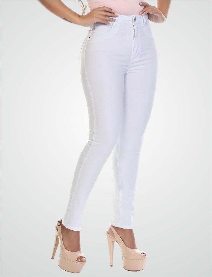 calça sarja feminina branca