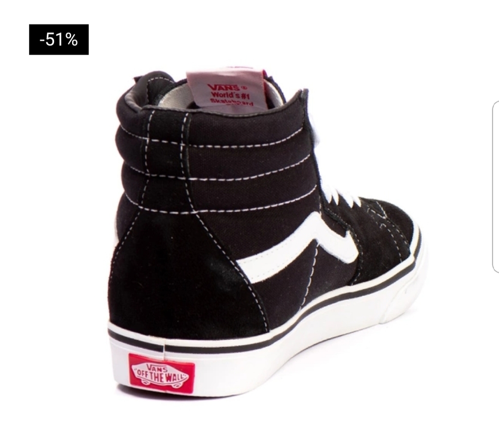 vans botinha preto