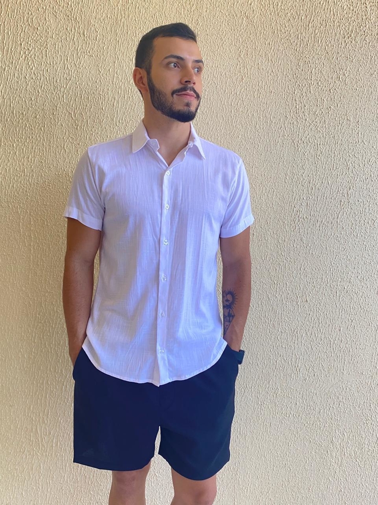 camisa de botao manga curta