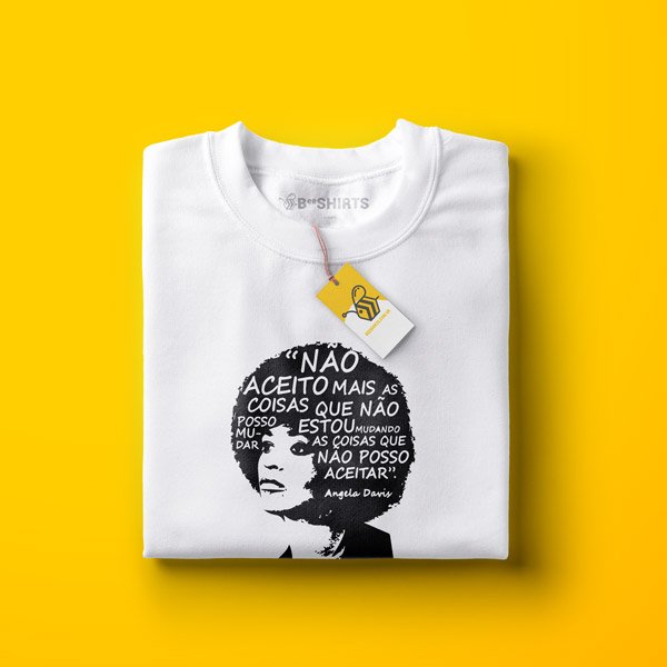 Camiseta Angela Davis - Exemplo de Luta e força Feminista