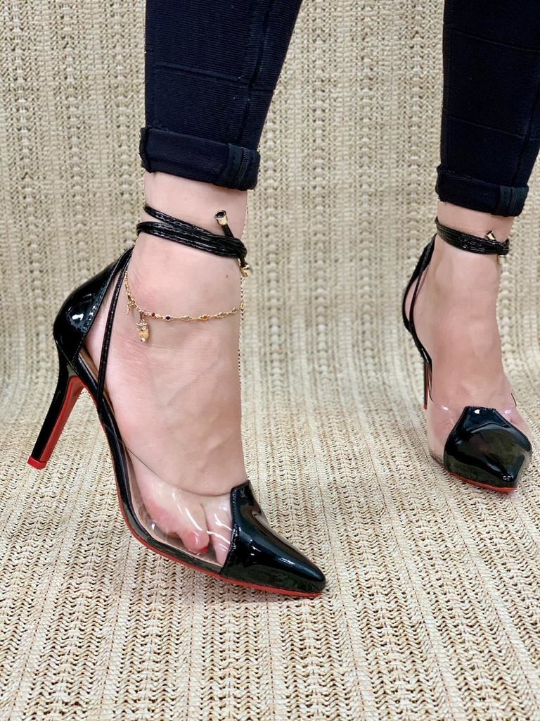 scarpin transparente vinil