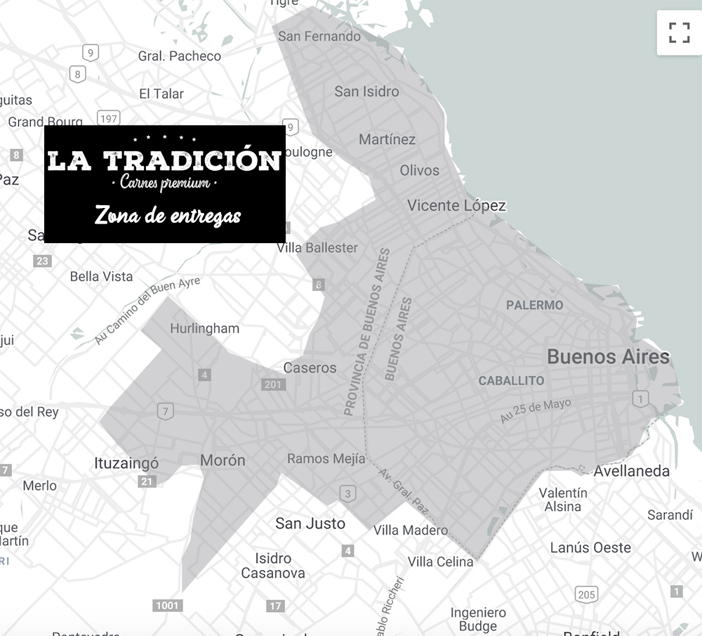 mapa envios La Tradicion