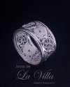 Anillo De Filigrana Larga De Plata Esterlina, Armadura De Dedo Largo De Plata, Anillo De Plata Sólida, Anillo De Abanico De Plata, - España