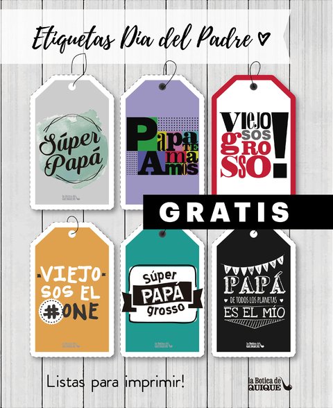 Etiquetas Dia Del Padre La Botica De Quique