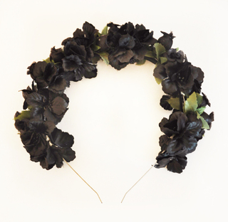 vincha de flores frida - negra