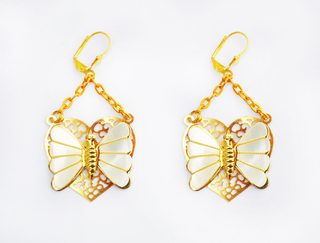 Aros mariposa de nacar