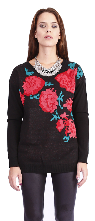 sweater rosas