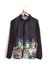camisa negra flowers