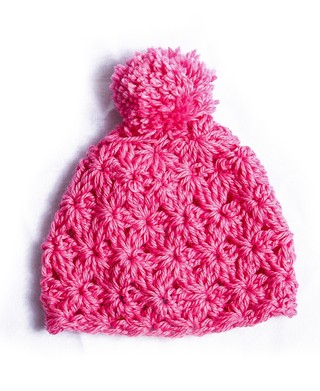 gorro margaritas fucsia