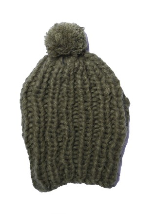 gorro pompón verde militar
