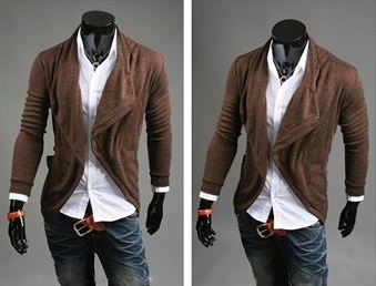 Sweater Casual Fashion con Detalle en la Botonadura - Café (ST164)