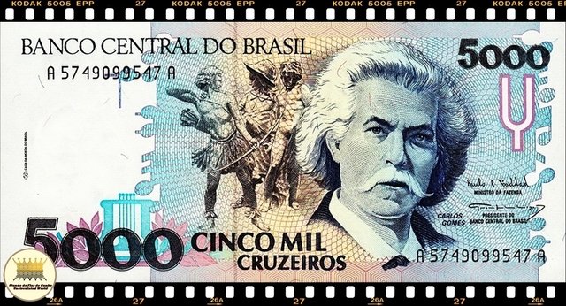 p232c UNC Brazil 5000 Cruzieros ND//1993