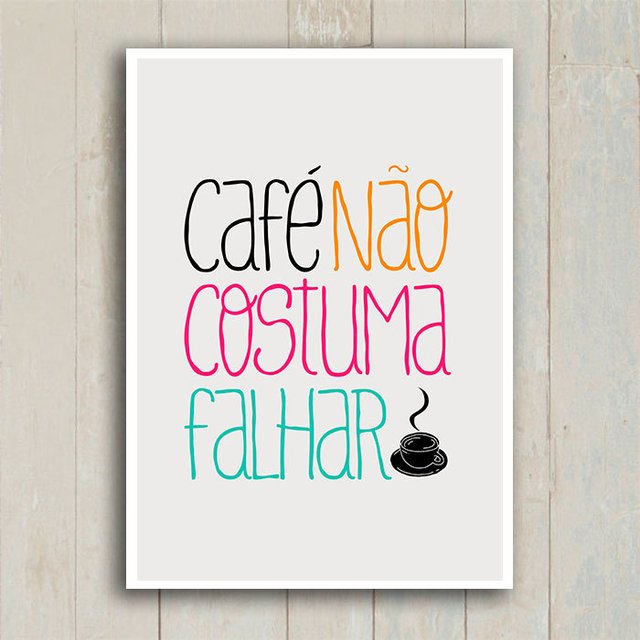 poster café não costuma