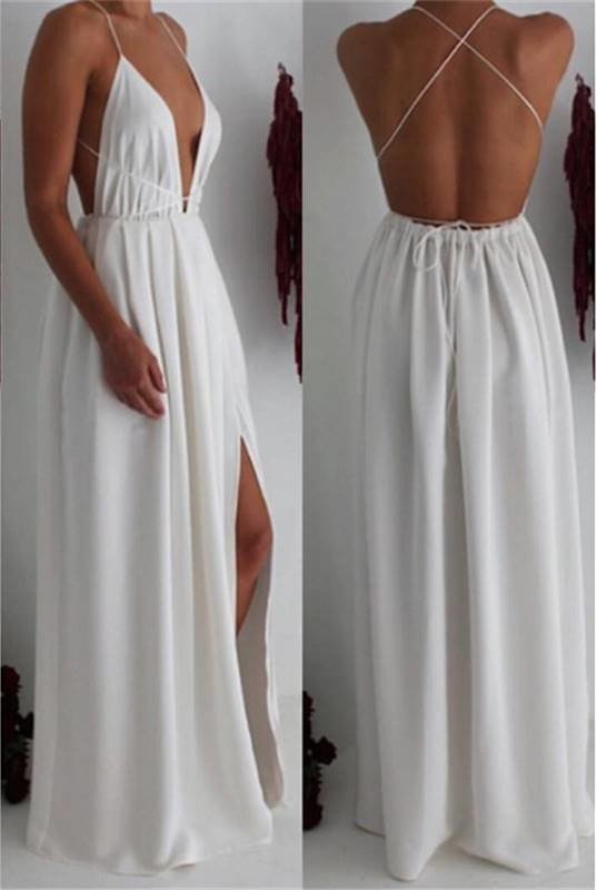 vestido branco longo fenda