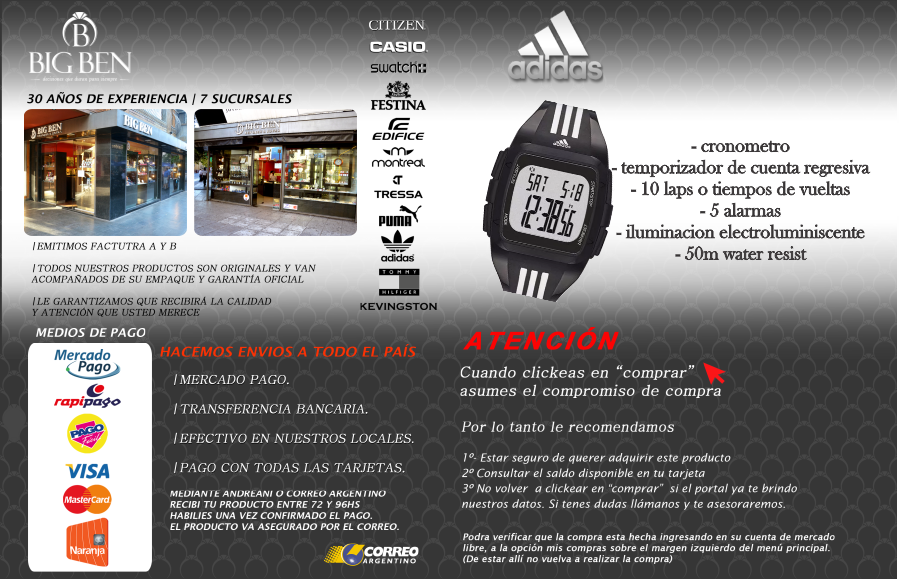 adidas relojes comprar