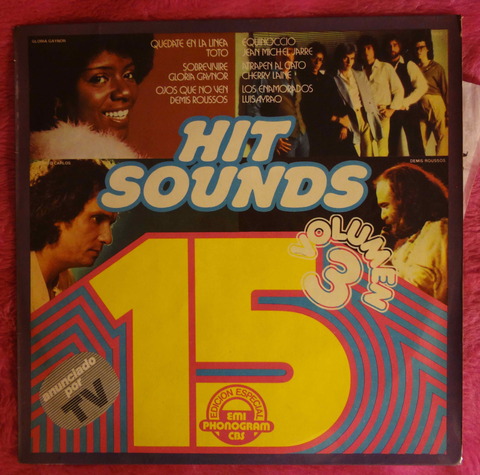 15 Hit Sounds Volumen 3 - Toto - Roberto Carlos - Cherry Lane - Gloria Gaynor y otros. Vinilo